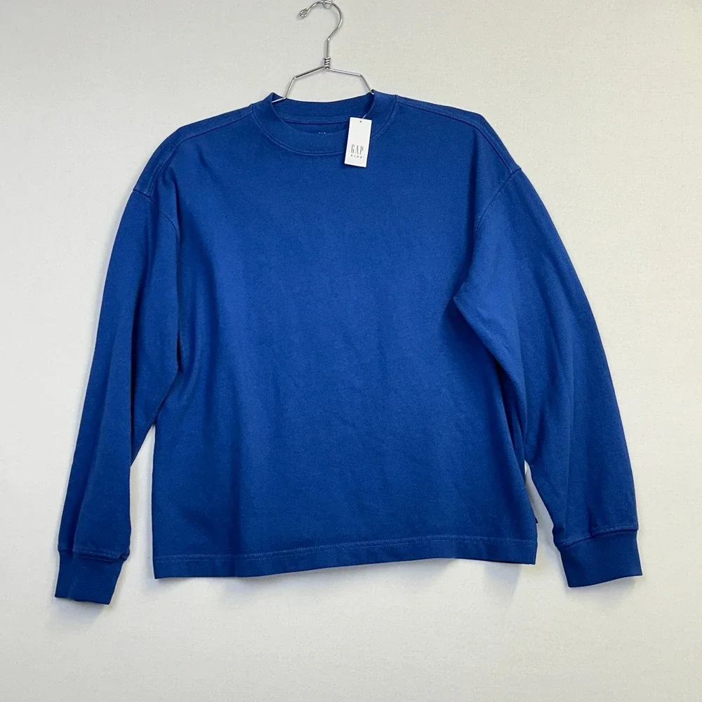 GAP Kids Long Sleeve Crewneck Sweatshirt Royal Blue Size XL 12